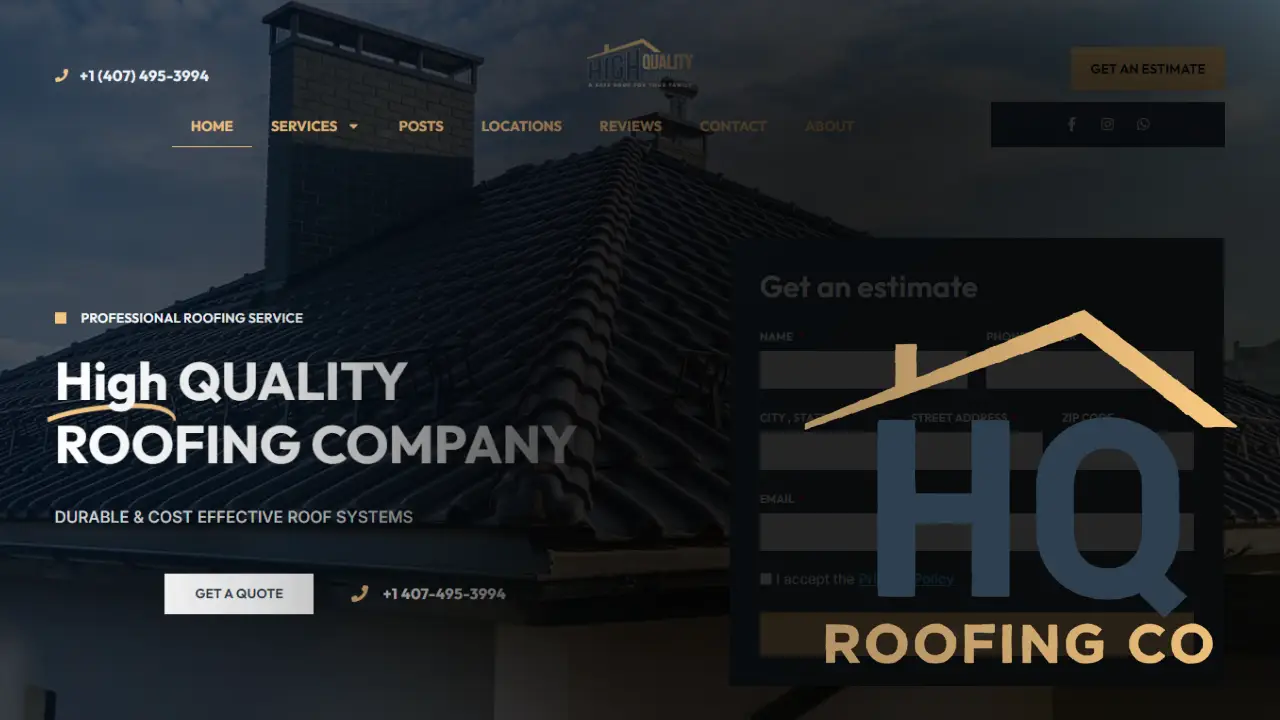 Screenshot of High Quality Roofer Co
