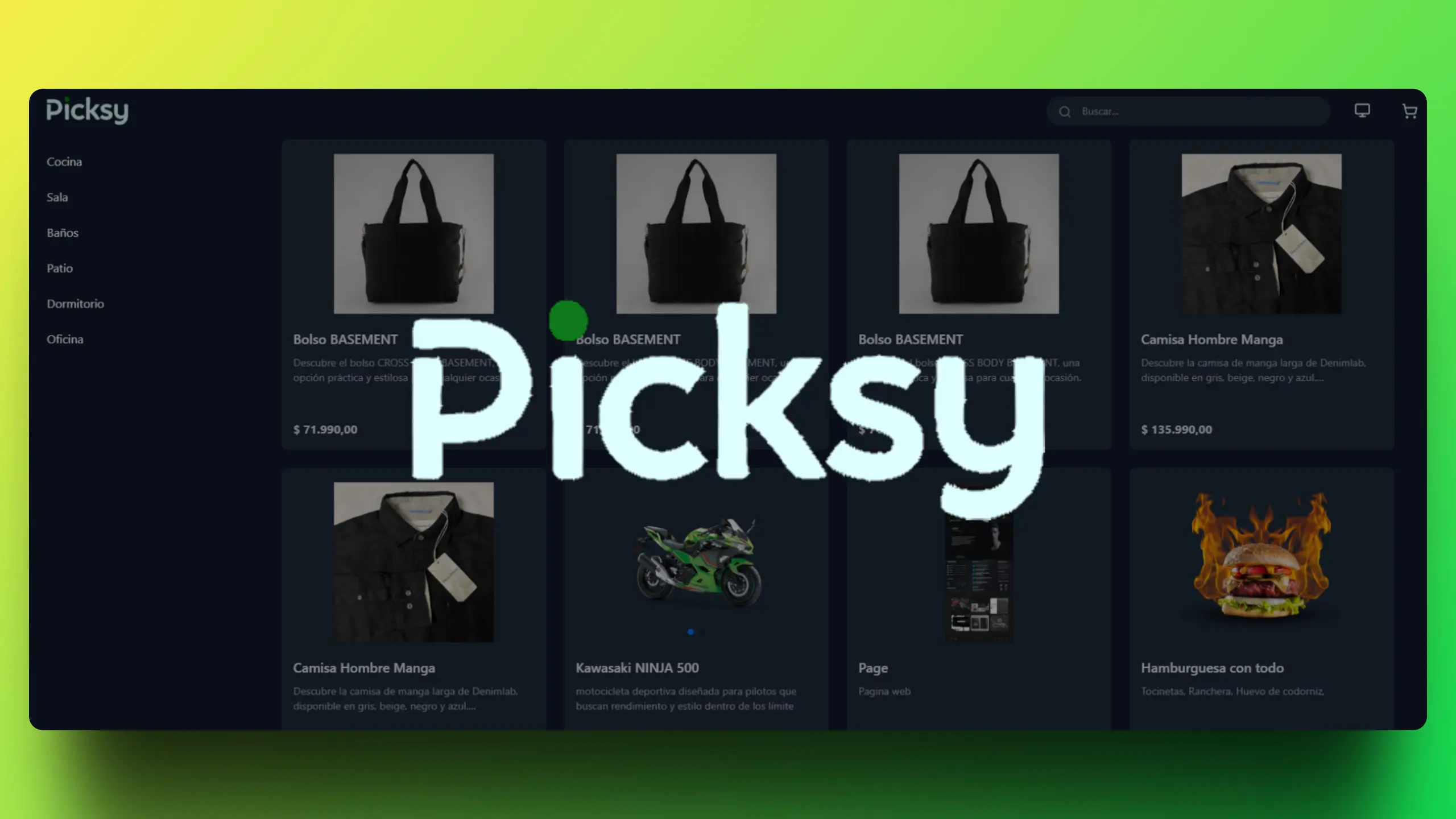 Screenshot of Picksy E-Commerce