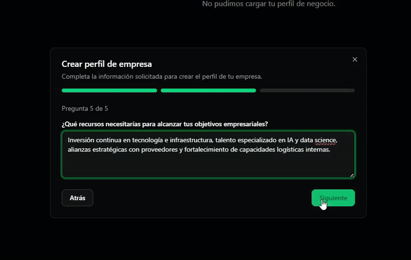 Formulario con generación de preguntas dinámicas